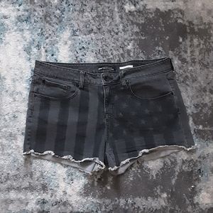 LOVEsick Distressed American Flag Jean Shorts